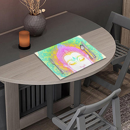 Colorful Buddha Mandala Print Placemat