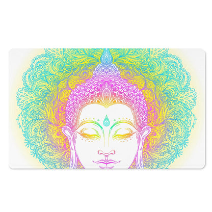 Colorful Buddha Mandala Print Polyester Doormat