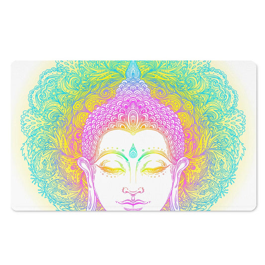 Colorful Buddha Mandala Print Polyester Doormat