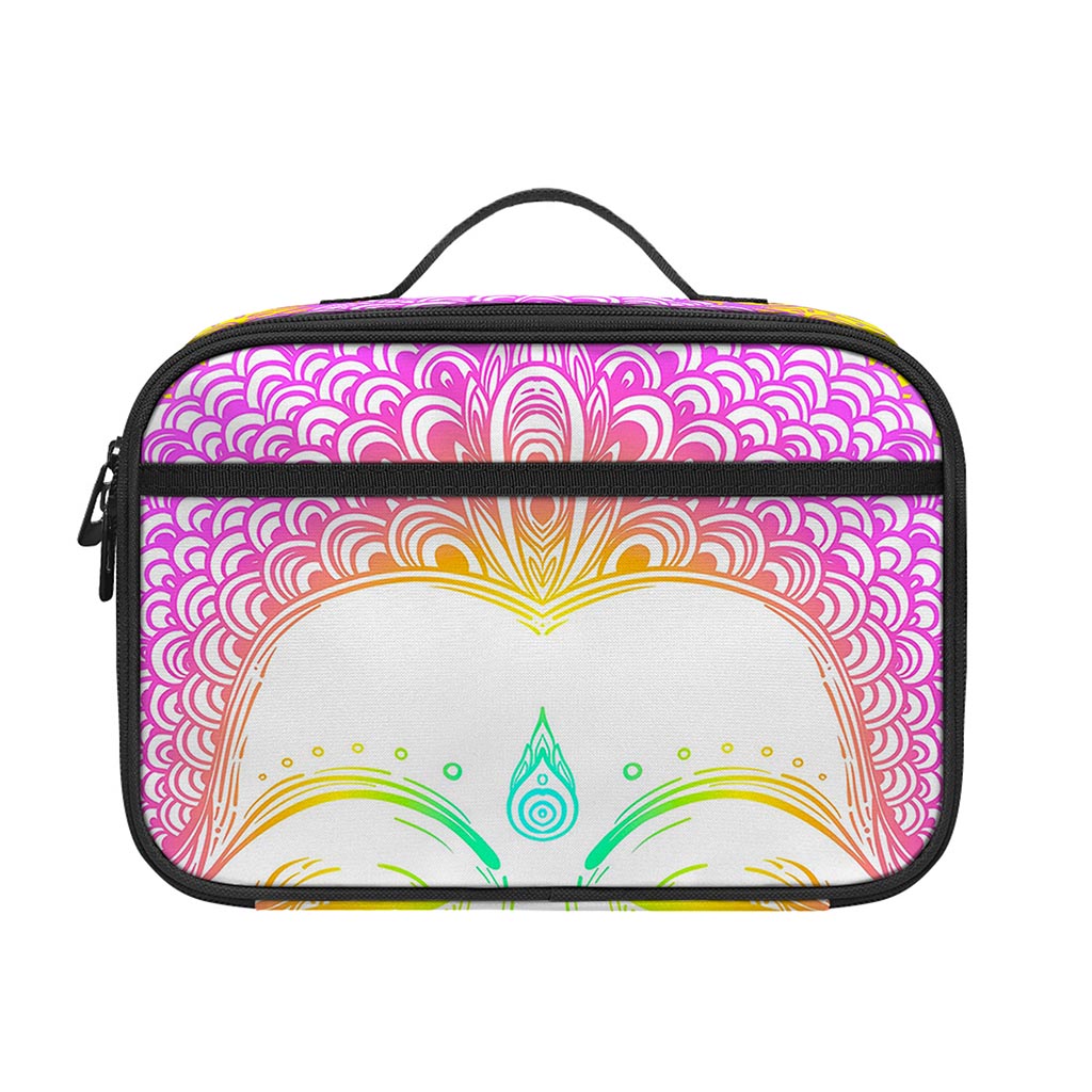 Colorful Buddha Mandala Print Portable Lunch Bag