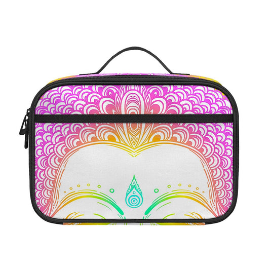 Colorful Buddha Mandala Print Portable Lunch Bag