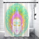 Colorful Buddha Mandala Print Premium Shower Curtain