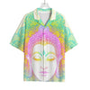 Colorful Buddha Mandala Print Rayon Hawaiian Shirt