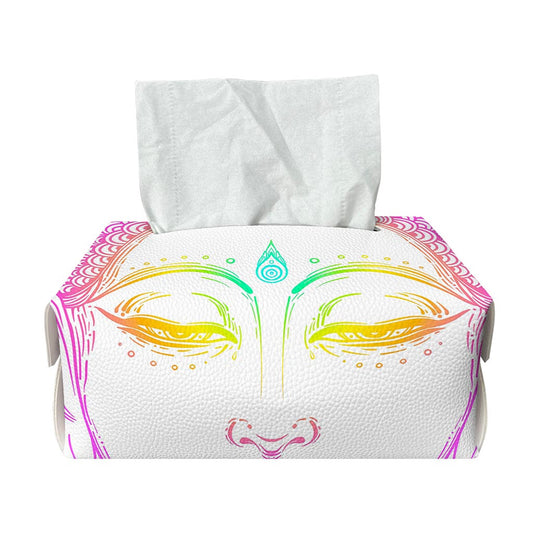 Colorful Buddha Mandala Print Rectangle Tissue Box Cover