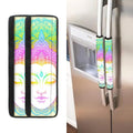 Colorful Buddha Mandala Print Refrigerator Handle Covers
