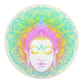 Colorful Buddha Mandala Print Round Blanket