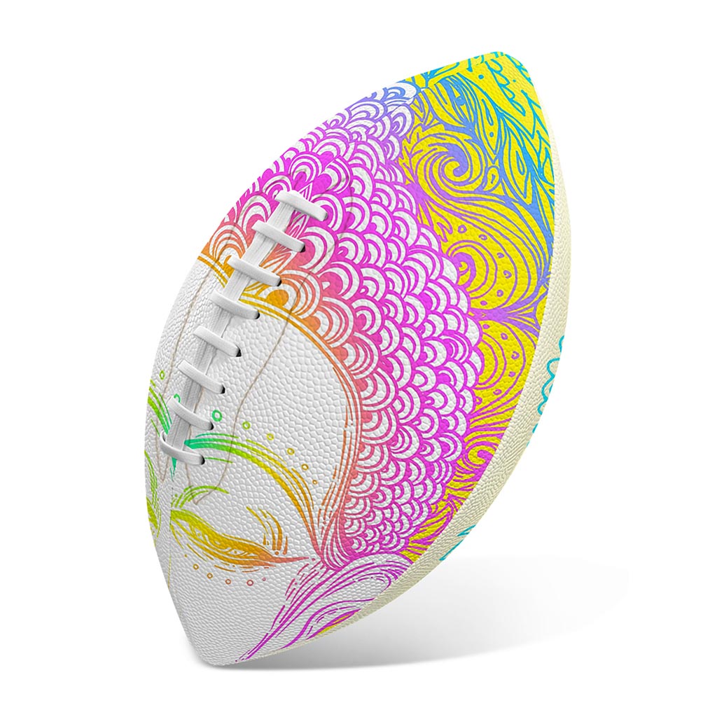 Colorful Buddha Mandala Print Rugby Ball