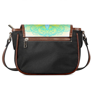 Colorful Buddha Mandala Print Saddle Bag