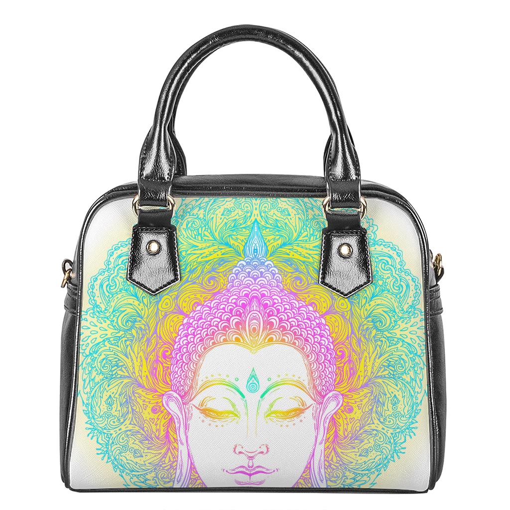 Colorful Buddha Mandala Print Shoulder Handbag