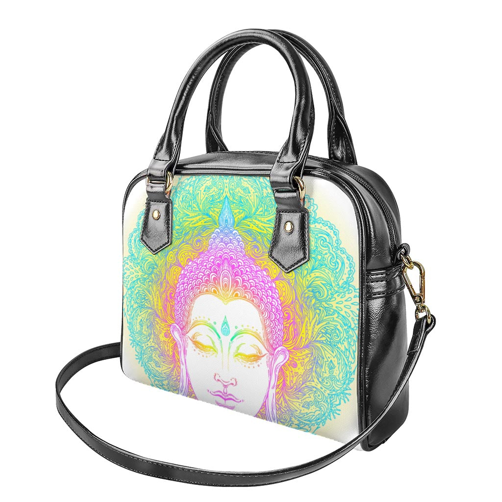 Colorful Buddha Mandala Print Shoulder Handbag