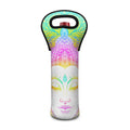 Colorful Buddha Mandala Print Single Neoprene Wine Tote