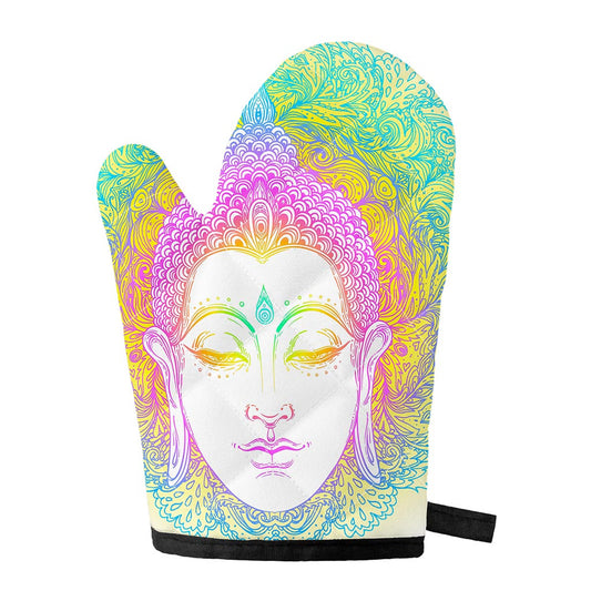 Colorful Buddha Mandala Print Single Oven Mitt