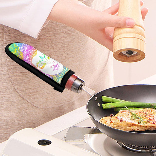 Colorful Buddha Mandala Print Skillet Handle Cover