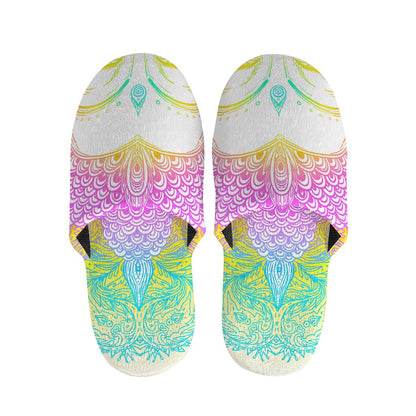 Colorful Buddha Mandala Print Slippers