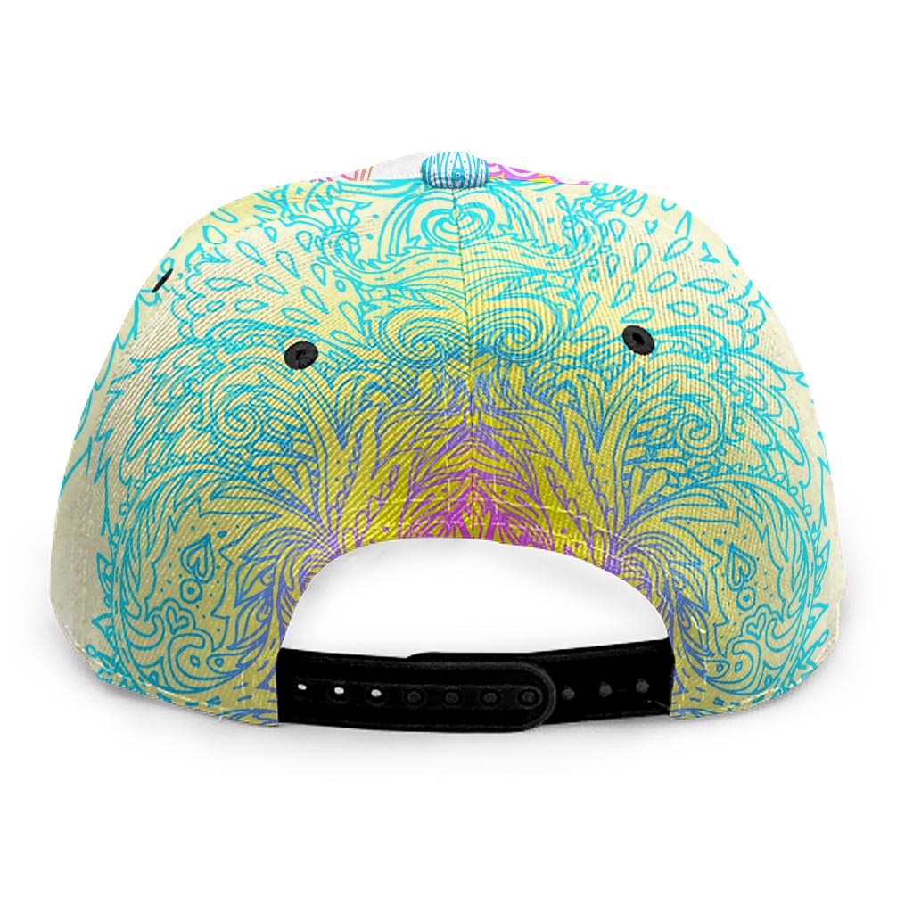 Colorful Buddha Mandala Print Snapback Cap