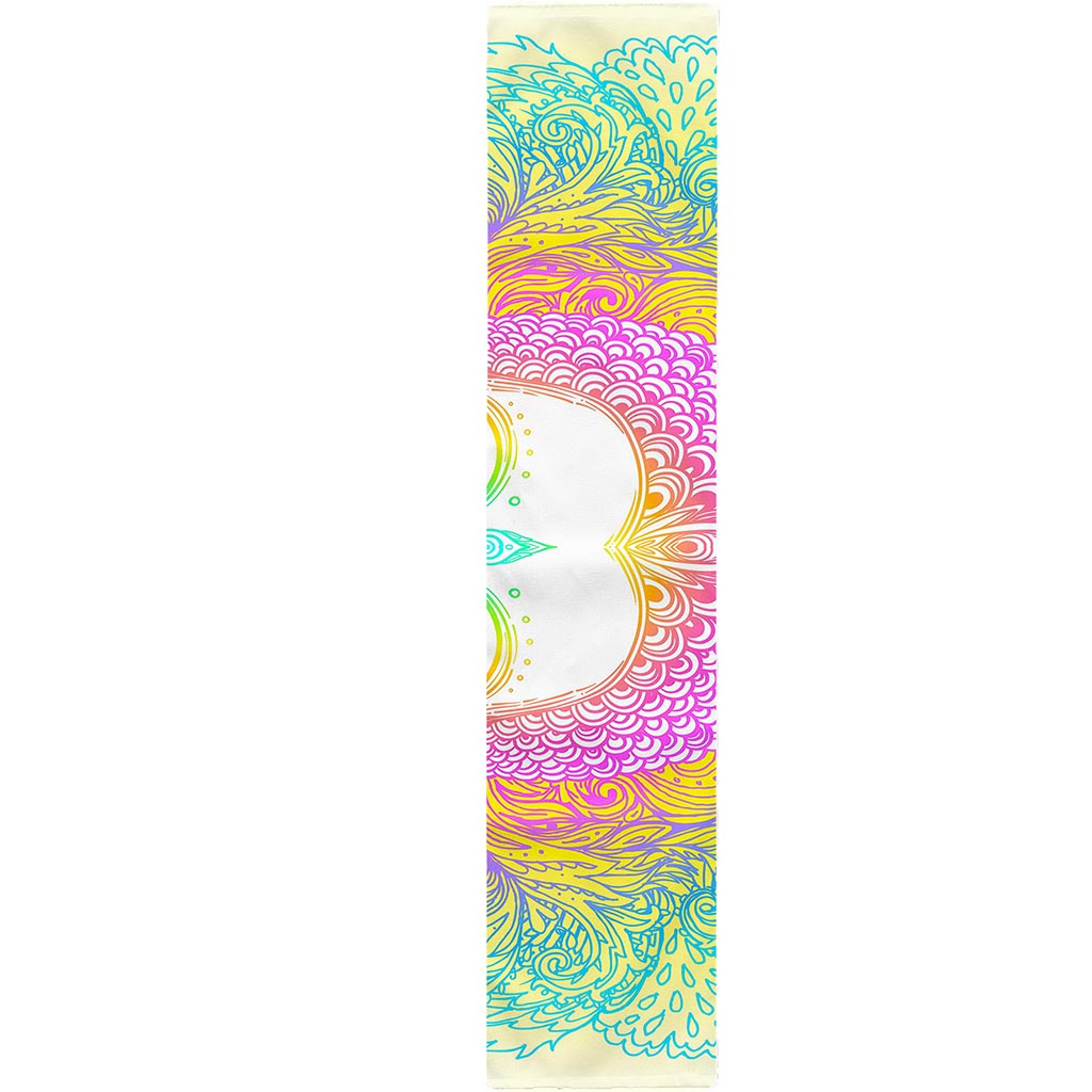 Colorful Buddha Mandala Print Table Runner