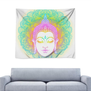 Colorful Buddha Mandala Print Tapestry