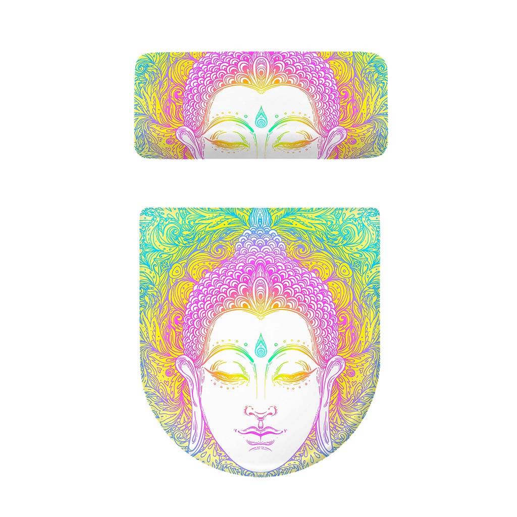 Colorful Buddha Mandala Print Toilet Lid And Tank Cover Set