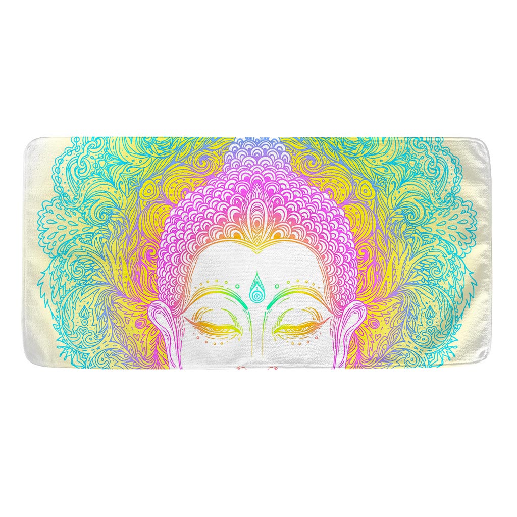 Colorful Buddha Mandala Print Towel
