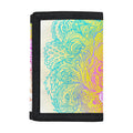 Colorful Buddha Mandala Print Trifold Wallet