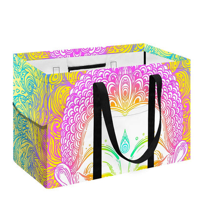 Colorful Buddha Mandala Print Utility Tote Bag