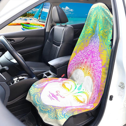 Colorful Buddha Mandala Print Waterproof Car Seat Cover