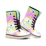 Colorful Buddha Mandala Print Winter Boots