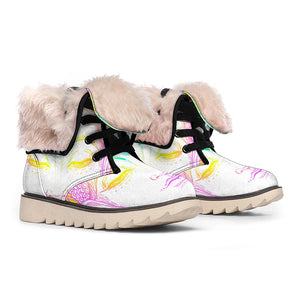 Colorful Buddha Mandala Print Winter Boots