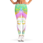 Colorful Buddha Mandala Print Women's Leggings