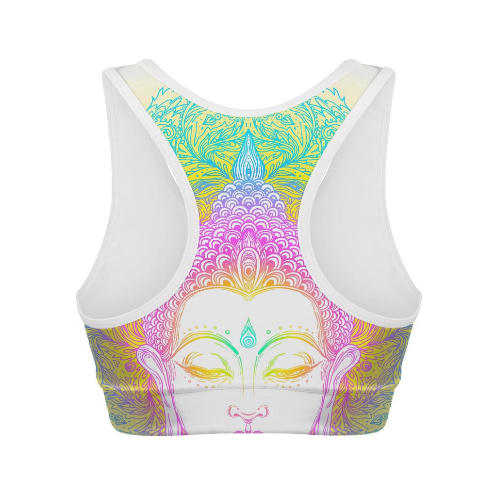 Colorful Buddha Mandala Print Women's Sports Bra