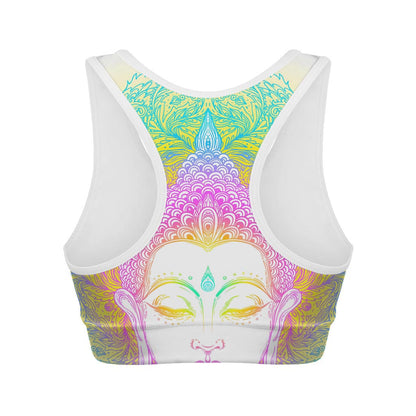Colorful Buddha Mandala Print Women's Sports Bra