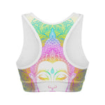 Colorful Buddha Mandala Print Women's Sports Bra