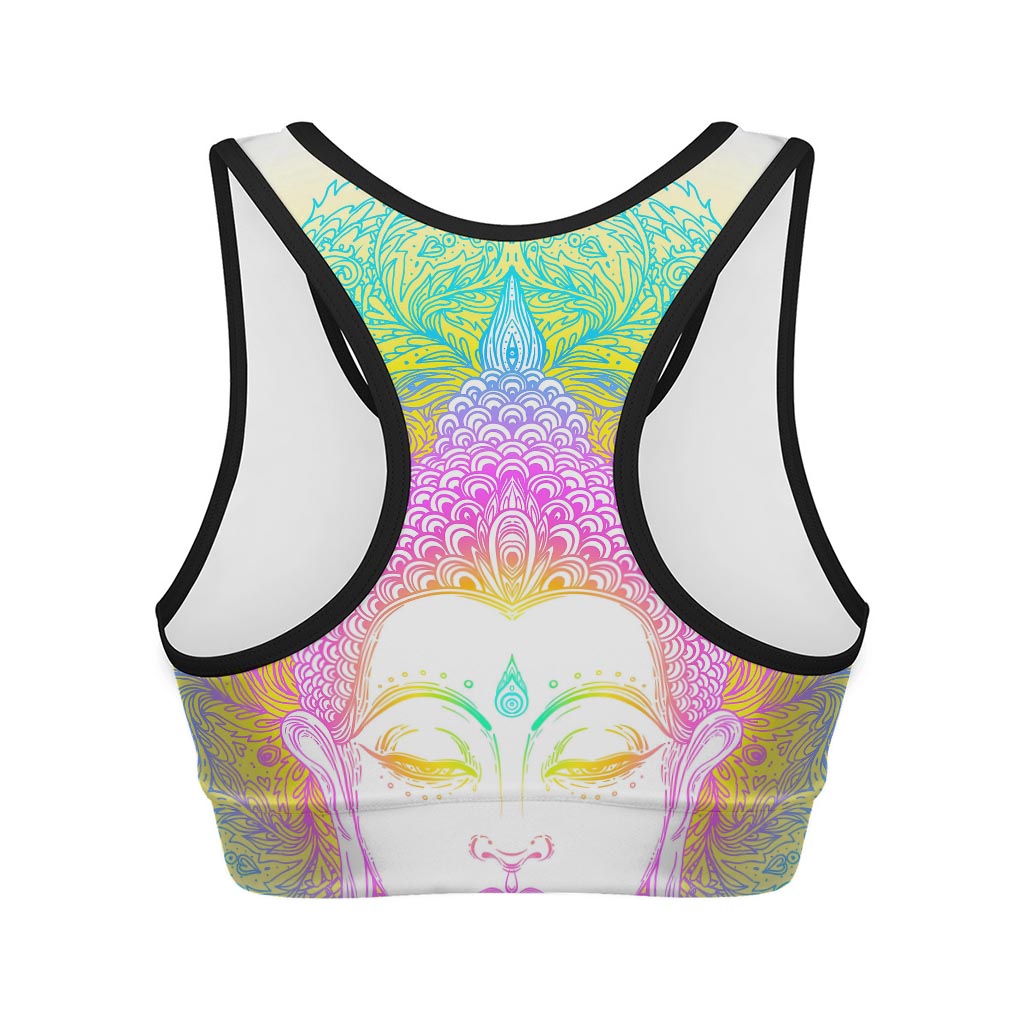 Colorful Buddha Mandala Print Women's Sports Bra