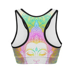 Colorful Buddha Mandala Print Women's Sports Bra