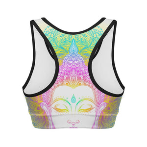 Colorful Buddha Mandala Print Women's Sports Bra