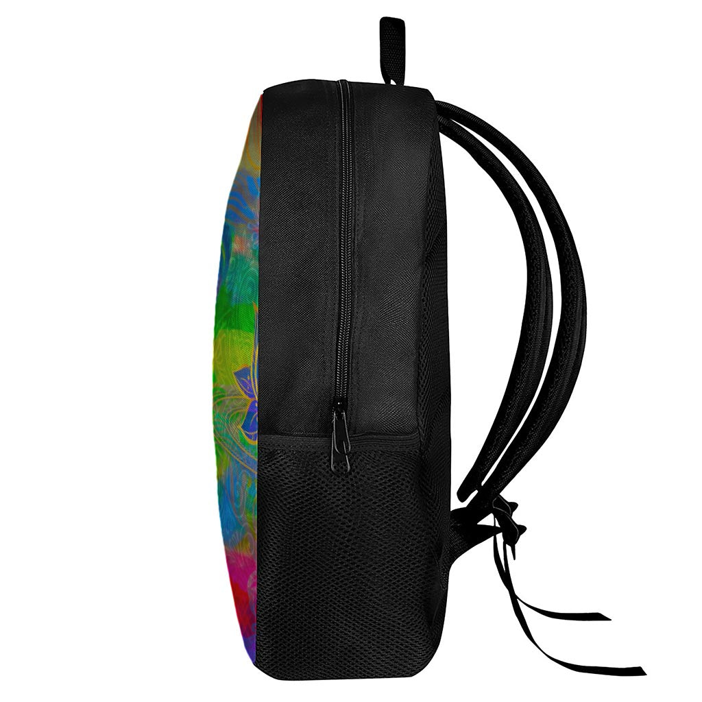 Colorful Buddha Print 17 Inch Backpack