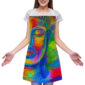 Colorful Buddha Print Adjustable Apron