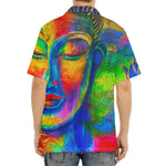 Colorful Buddha Print Aloha Shirt