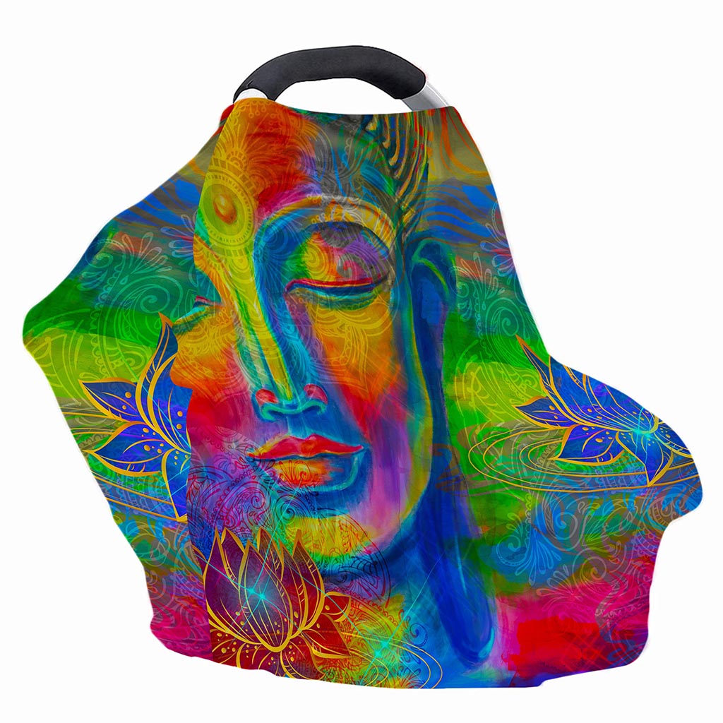 Colorful Buddha Print Baby Seat Cover