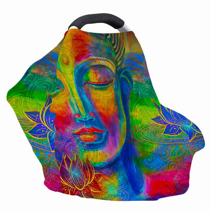 Colorful Buddha Print Baby Seat Cover