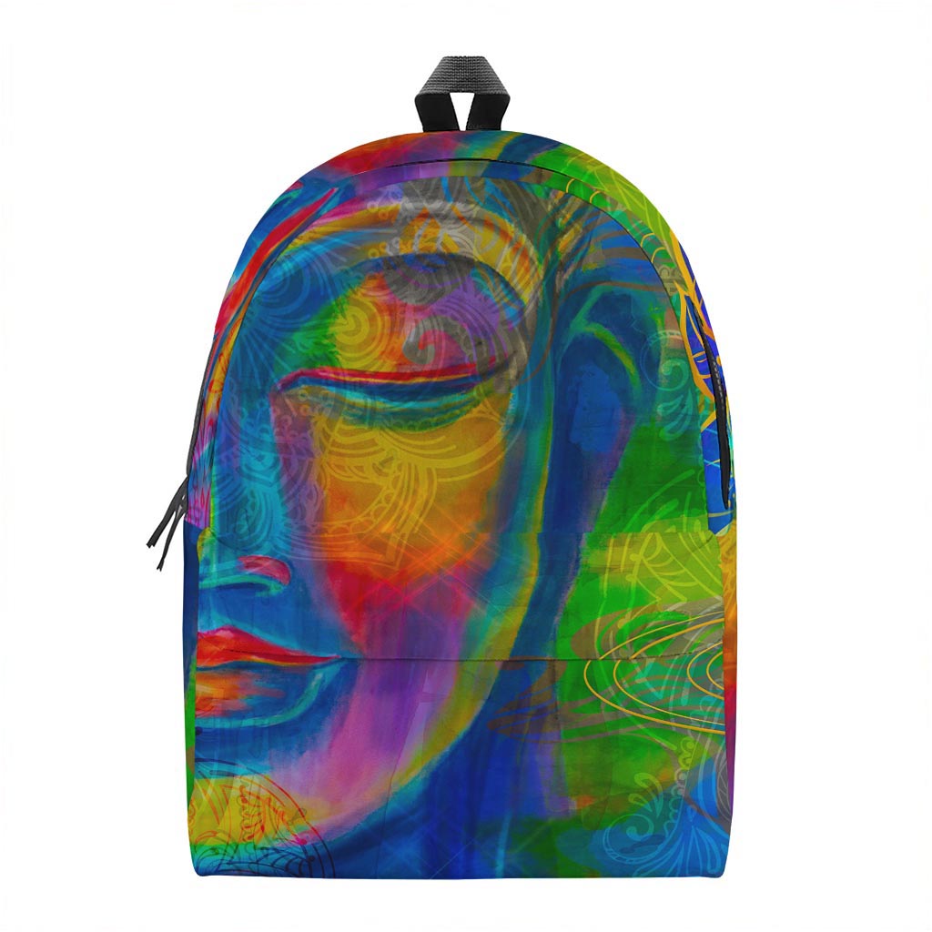 Colorful Buddha Print Backpack
