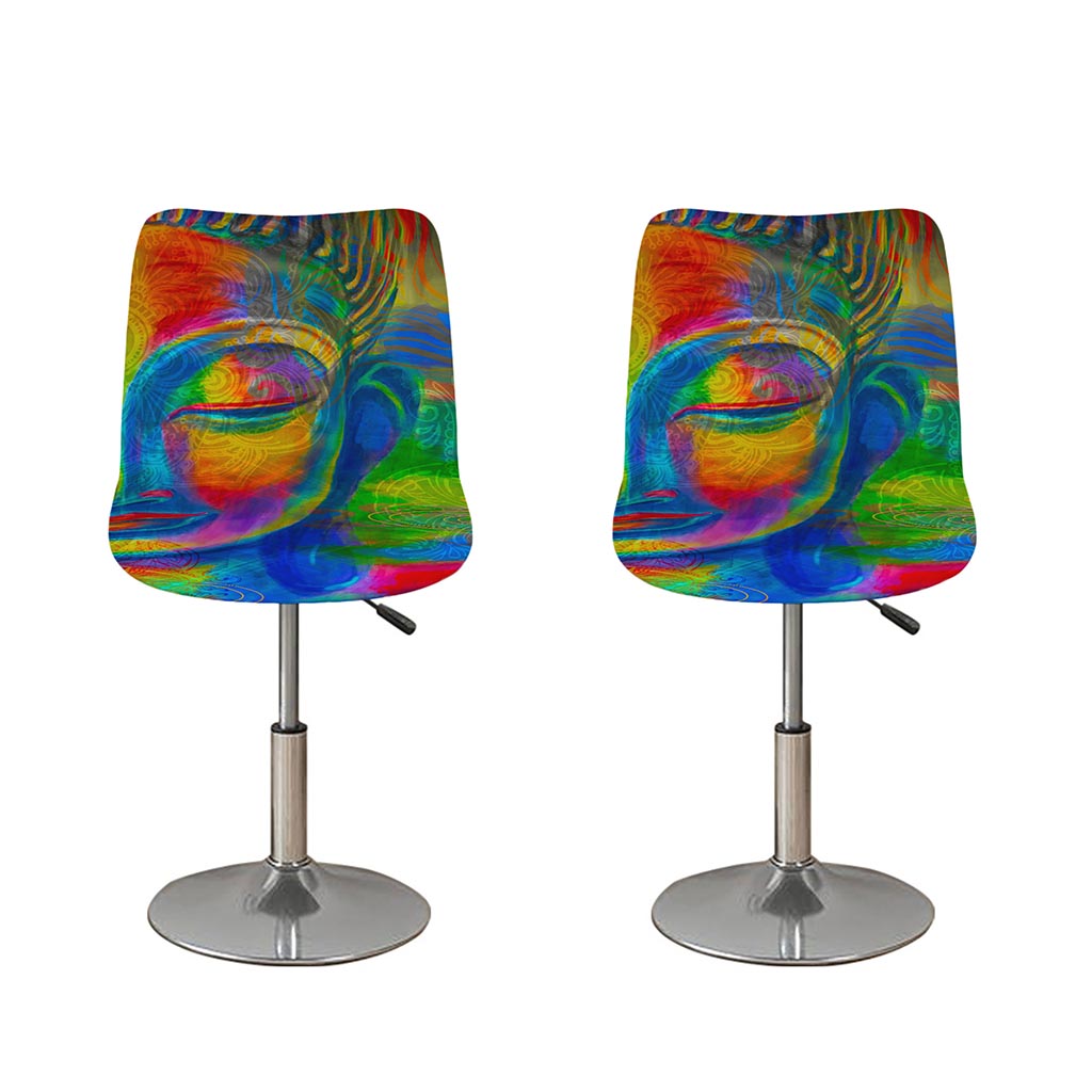 Colorful Buddha Print Bar Stool Covers