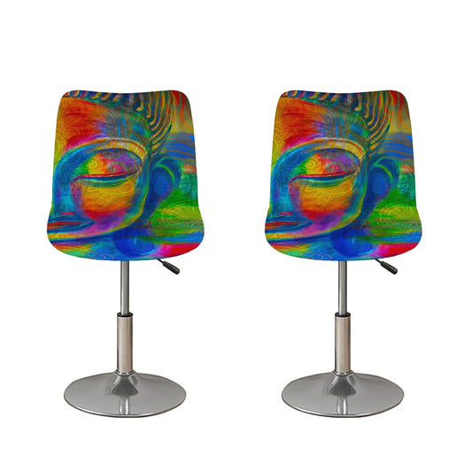 Colorful Buddha Print Bar Stool Covers
