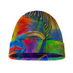 Colorful Buddha Print Beanie