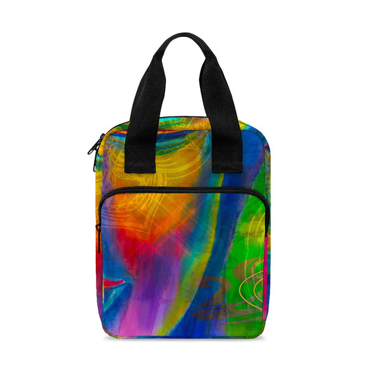 Colorful Buddha Print Bible Tote Bag