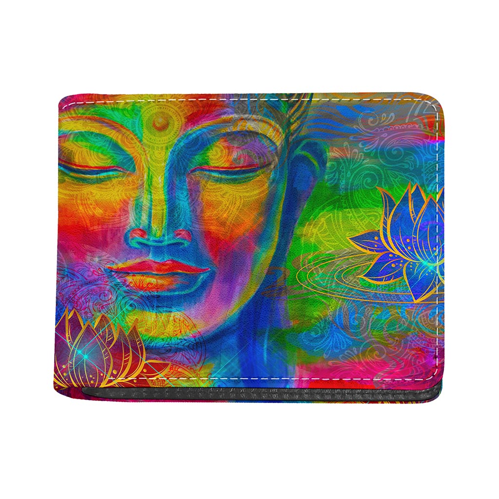 Colorful Buddha Print Bifold Wallet