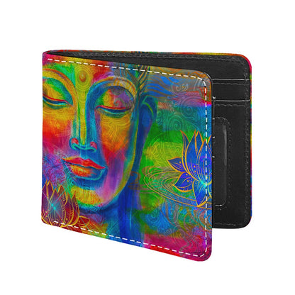 Colorful Buddha Print Bifold Wallet