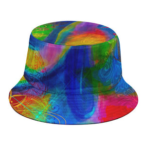 Colorful Buddha Print Bucket Hat