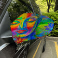 Colorful Buddha Print Car Side Mirror Covers