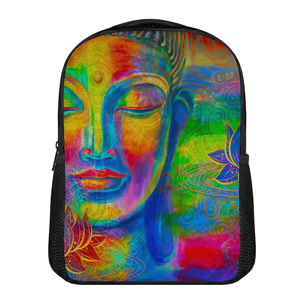 Colorful Buddha Print Casual Backpack